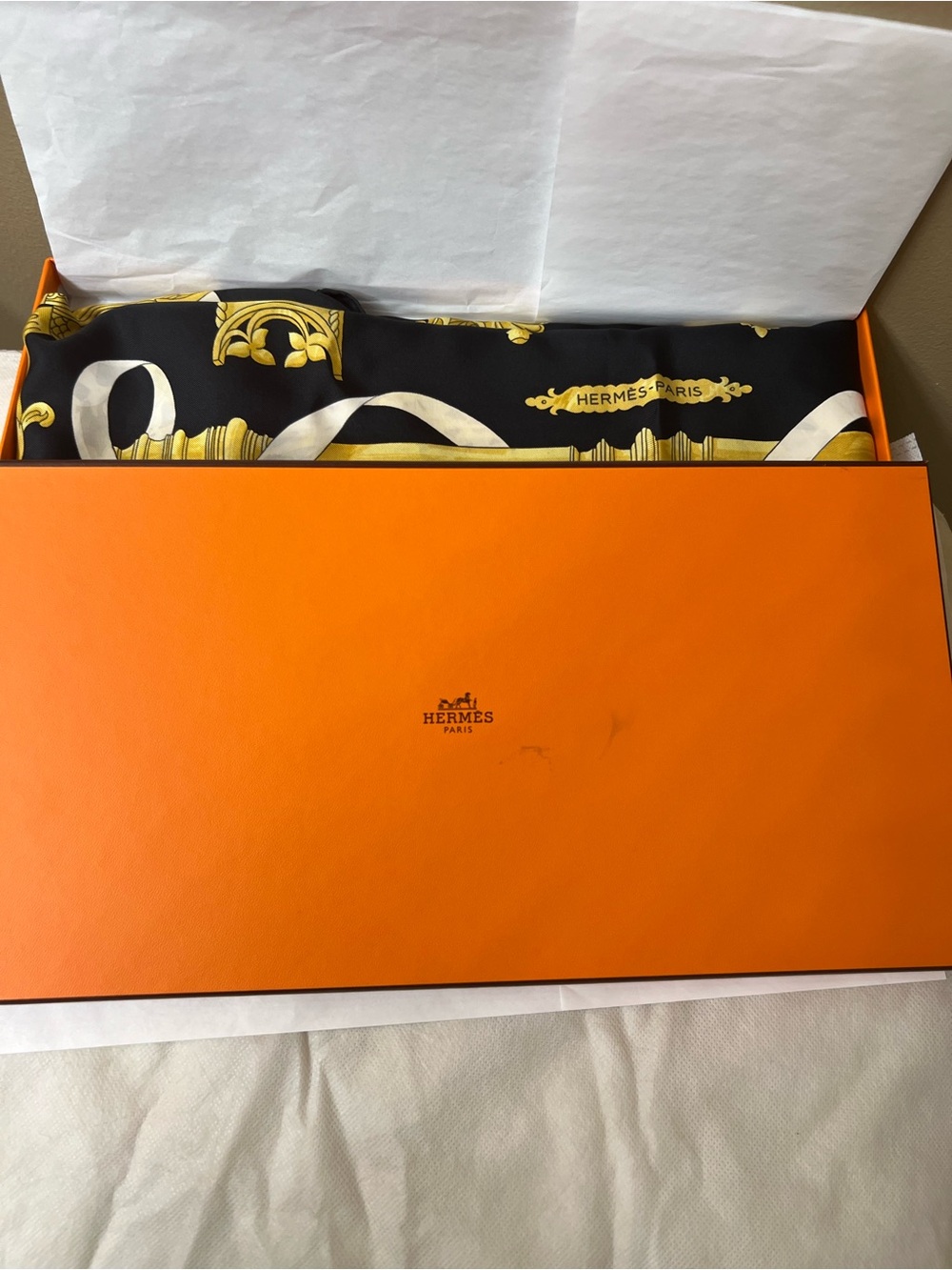 Hermes Authentic Scarf with Box - Picture 4 of 11